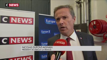 Arrivée de Nicolas Dupont-Aignan