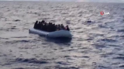 Lastik Bot ile Ölümüne Yolculuk... 9'u Çocuk 29 Filistin Uyruklu Göçmen Sahil Güvenlik Ekiplerince...