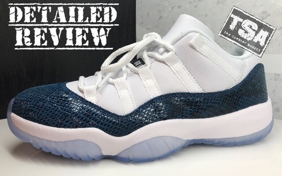 Air Jordan 11 XI Snakeskin Navy Blue 2019 Retro Sneaker Detailed Review
