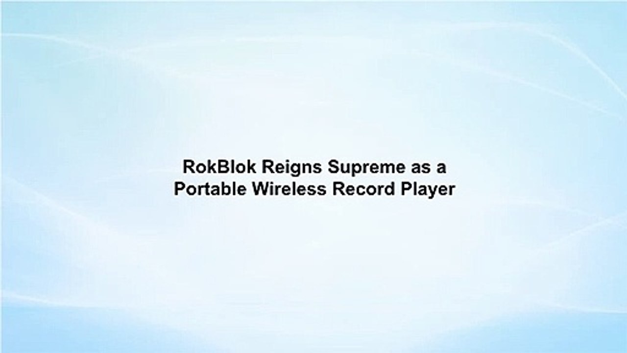 RokBlok Reigns Supreme as a Portable Wireless Record Player