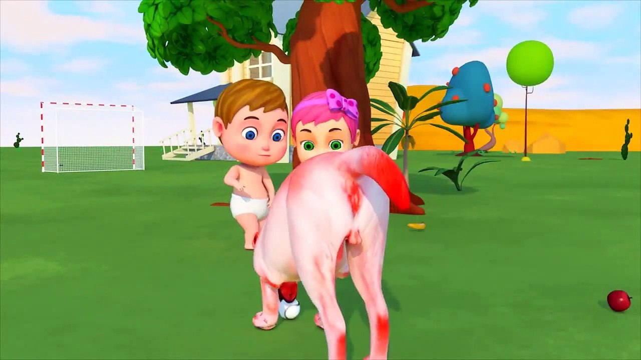 Children feed their Pets, help their parents - children's songs education For children