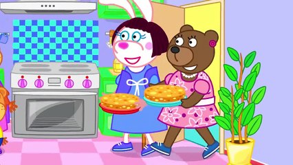 Famille de lions d'Écouter de la Musique dessin animé pour Enfants