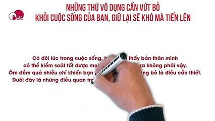 NHỮNG THỨ VÔ DỤNG CẦN VỨT BỎ KHỎI CUỘC SỐNG CỦA BẠN, GIỮ LẠI SẼ KHÓ MÀ TIẾN LÊN