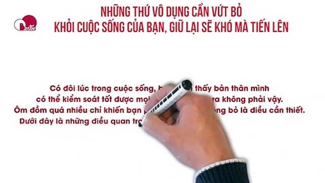 NHỮNG THỨ VÔ DỤNG CẦN VỨT BỎ KHỎI CUỘC SỐNG CỦA BẠN, GIỮ LẠI SẼ KHÓ MÀ TIẾN LÊN