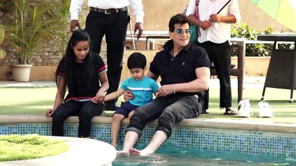 Jeetendra Happy to Spend Quailty Time With Grandson Laksshya  Biscoot TV