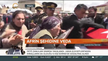Afrin şehidine veda