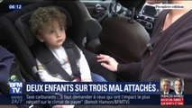 En France, deux enfants sur trois sont mal attachés en voiture