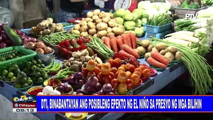 DTI, binabantayan ang posibleng epekto ng El Niño sa presyo ng mga bilihin