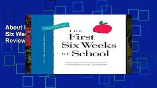About For Books  The First Six Weeks of School  Review