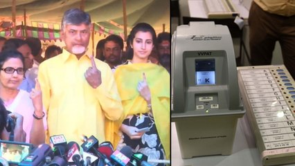 మొరాయిస్తున్న ఈవీఎంలు, వీవీప్యాట్లు... ఓటు వేసిన పలువురు నేతలు !