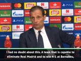 Allegri not surprised by Ajax performance