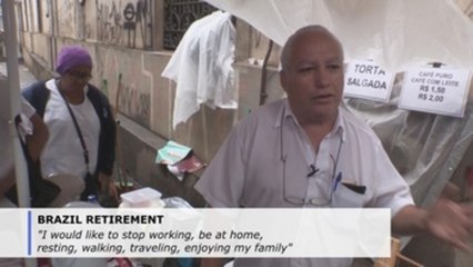 Brazilian retirees forced to go back to work to make ends meet