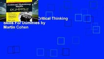 [MOST WISHED]  Critical Thinking Skills For Dummies by Martin Cohen