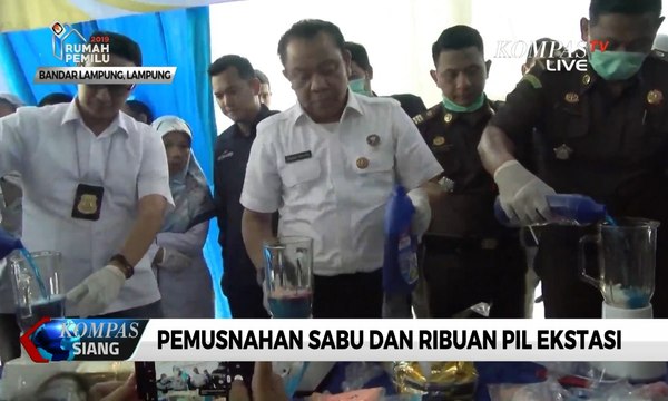 Polisi Lampung Musnahkan 5 Kg Sabu dan 3.773 Pil Ekstasi