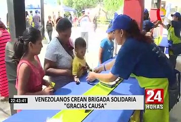 Venezolanos crean brigada solidaria "Gracias Causa"