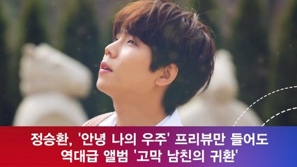 '컴백' 정승환, '안녕 나의 우주' 역대급 앨범 '고막 남친의 귀환'