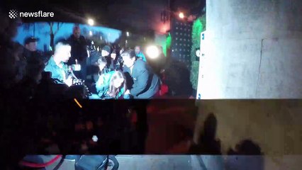 James Argent of The Only Way Is Essex helps fallen photographer on red carpet