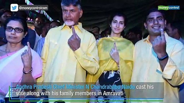 Chandrababu Naidu, Nitin Gadkari and other leaders cast their votes in Phase 1 of Lok Sabha polls, and Assembly elections