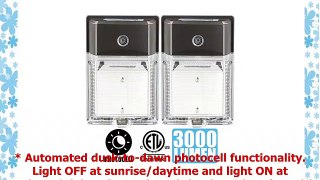 THKSGOD LED Wall Pack Light26W 3000lm 5000K Daylight Photocell Sensor with Dusk to Dawn