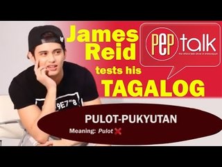 PEP TALK. James Reid tests his Tagalog in PEPtalk Challenge