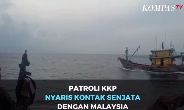 Kapal Patroli KKP Nyaris Kontak Senjata dengan Kapal Patroli Malaysia