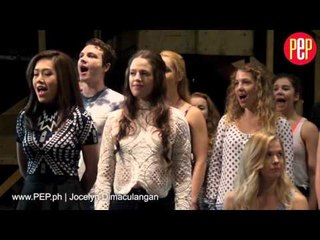 Rachelle Ann Go with Les Miserables cast