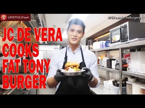 JC de Vera demonstates how to cook The Burgery's Fat Tony