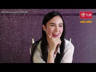 Kim Domingo on PEP TALK. Plays the "Name That Hashtag PEPtalk Challenge"