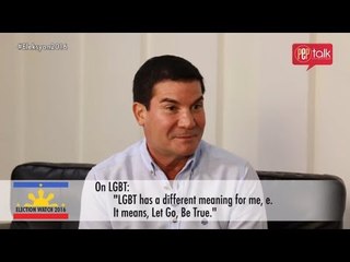 Edu Manzano on PEP TALK. On LGBT: "Let Go, Be True."