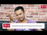 Derek Ramsay on PEP TALK. Shaina has the nicest lips Derek has ever kissed