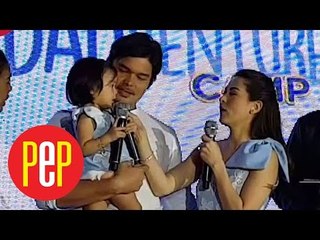 Baby Zia gives "go signal" for rough playtime with Daddy Dong