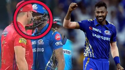 IPL 2019: Pandya Argue with viljeon | இந்த பண்டியா சும்மாவே இருக்க மாட்டாரா- வீடியோ