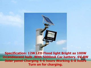 Download Video: Outdoor Solar Light Waterproof IP67 BRLighting LED Flood Light with Smart Remote Solar