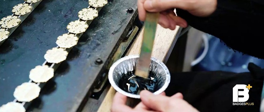 The Badges Plus Manufacturing Process Badge Enameling Techniques How to enamel a Badge