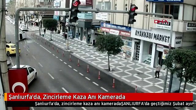 Şanlıurfa'da, Zincirleme Kaza Anı Kamerada
