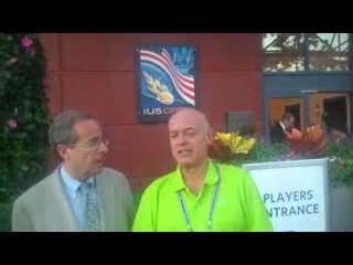 US Open 2011, day 2: Ubaldo Scanagatta con Steve Flink