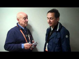 Ubaldo con Barbadillo prima della prosecuzione della finale del Roland Garros 2012