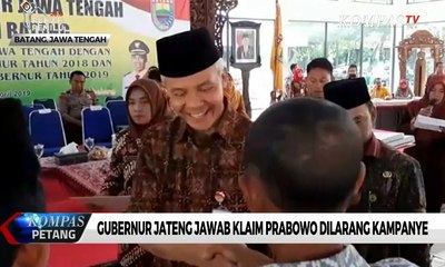 Gubernur Jateng Jawab Klaim Prabowo Dilarang Kampanye