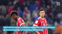 Robert Lewandowski et Kingsley Coman se battent à coups de poing durant un entraînement du Bayern Munich