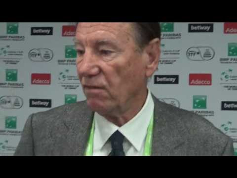 Pilic con Ubaldo su ultima giornata finale Coppa Davis