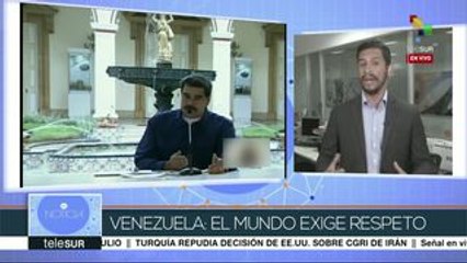 Venezuela exige respeto a su soberanía y autodeterminación
