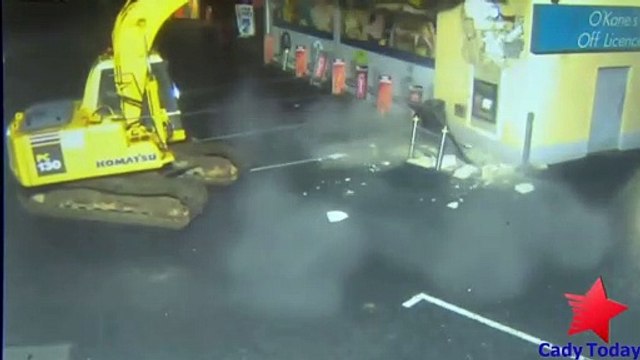 Voler un distributeur de billets avec une pelleteuse