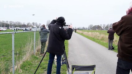 Plane spotters gather to watch Europe's 'largest exercise for fighter jets'