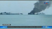 Kapal Isap Produksi PT Timah Terbakar di Bangka