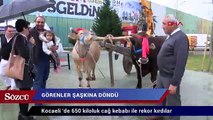 650 kiloluk cağ kebabı ile rekor kırdılar