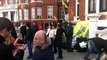 Assange supporters gather outside Ecuador Embassy after his arrest