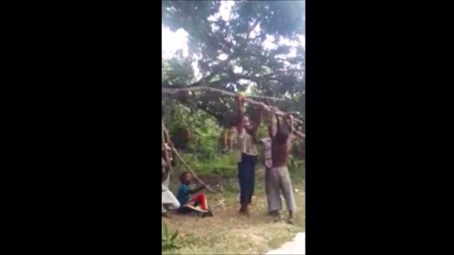 Ce gamin se souviendra de son petit jeu avec cette branche d'arbre ! Je vole!!!!!