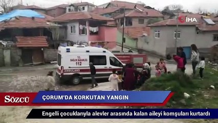 Komşuları 6 kişilik aileyi son anda kurtardı