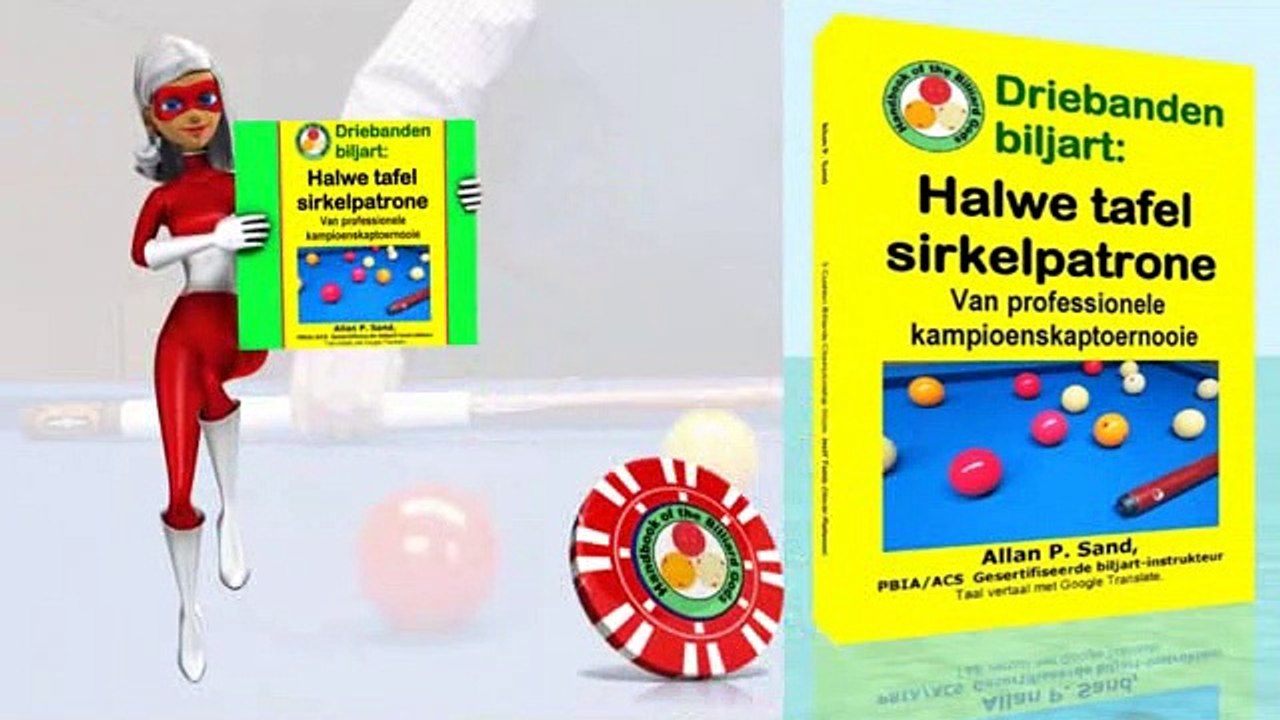 Boek video vir Driebanden biljart: Halwe tafel sirkelpatrone (af)