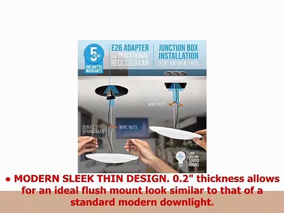 Parmida 12 Pack 56 Dimmable LED Disk Light Flush Mount Recessed Retrofit Ceiling